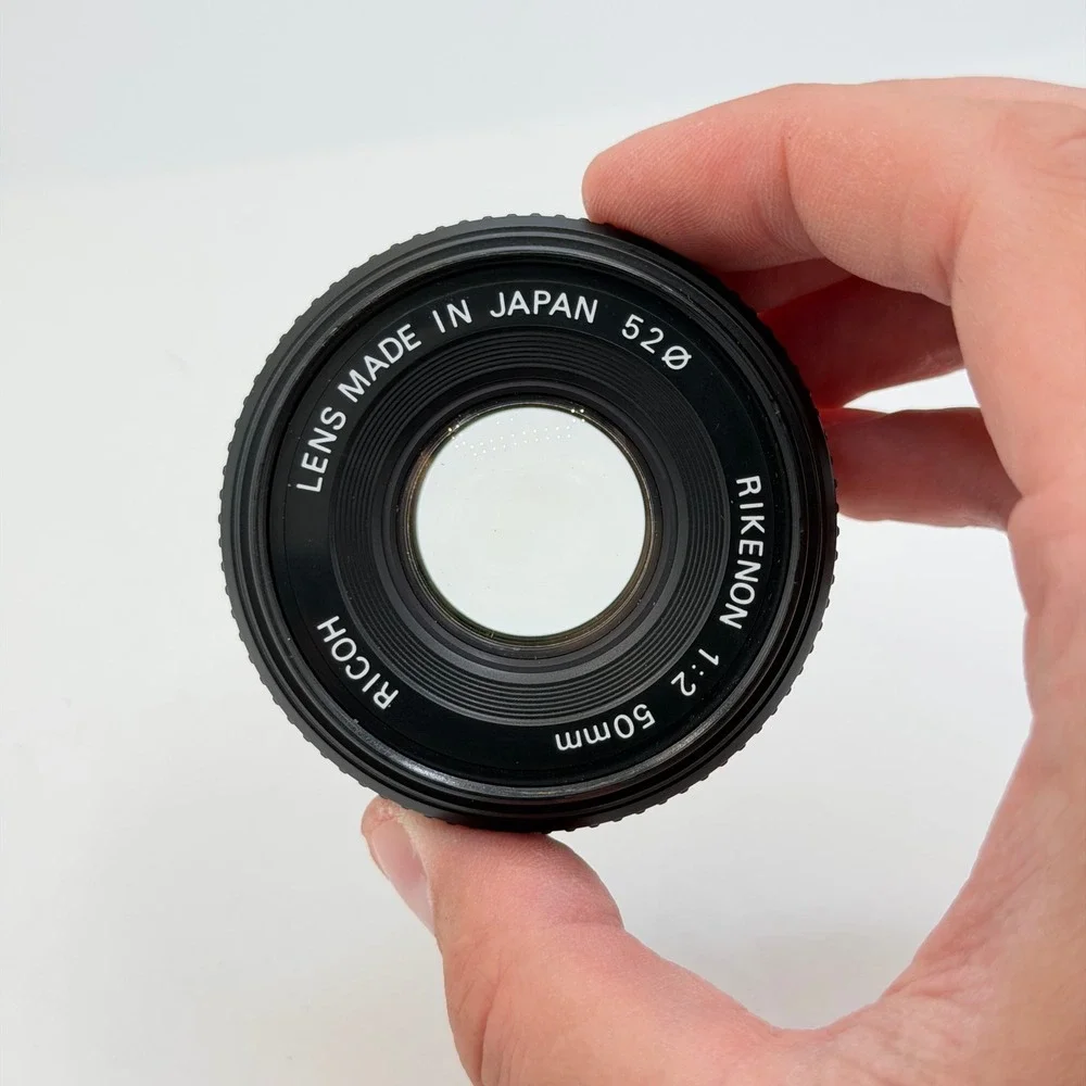 Ricoh Rikenon 50mm f2 Manual Focus Lens Pentax K Mount Made in Japan 52mm Filter